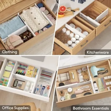 Lifewit Adjustable Drawer Dividers 5" High for Organizing