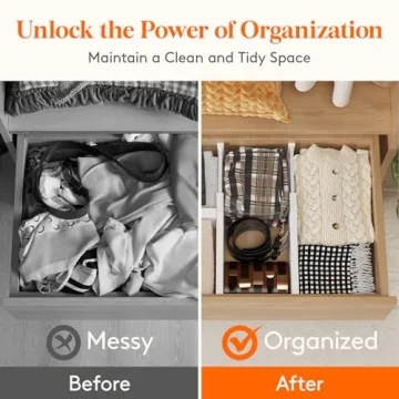 Lifewit Adjustable Drawer Dividers 5" High for Organizing