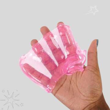 Crazy Aaron's Thinking Putty 4” Tin – Liquid Glass “Rose Lagoon” – Crystal Clear Pink Butty – Never Dries Out