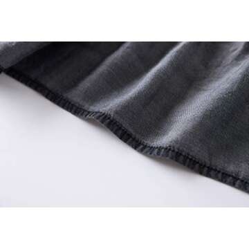 Tronjori Women's Lightweight Tencel Denim Tiered Skirt