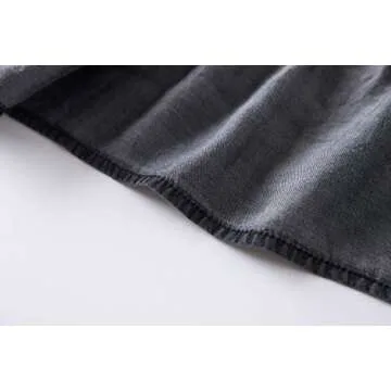 Tronjori Women's Lightweight Tencel Denim Tiered Skirt