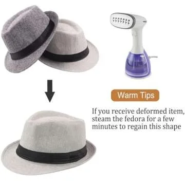 Ultrafun 5 Pack Short Brim Fedora Summer Sun Hats