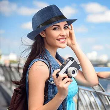 Ultrafun 5 Pack Short Brim Fedora Summer Sun Hats