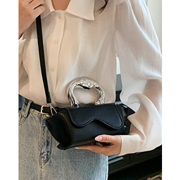 Stylish Small Silver Crossbody Bag for Women 2024