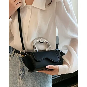 Stylish Small Silver Crossbody Bag for Women 2024