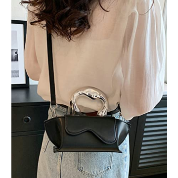 Stylish Small Silver Crossbody Bag for Women 2024