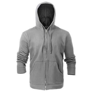 Just In Trend Flame Resistant FR Fleece Hoodies - 100% C - Heavy Weight (2X-Large, Light Grey)