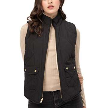FASHION BOOMY Reversible Quilted Vest Women's Jacket