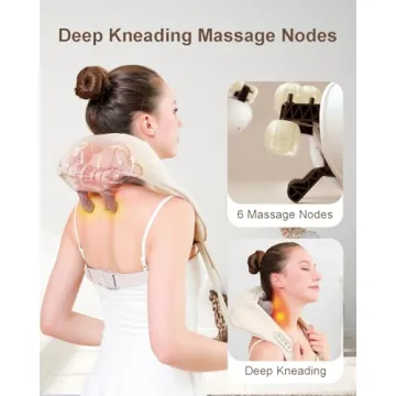 Neck Massager with Heat, Shiatsu 4D Deep Tissue Kneading Massage