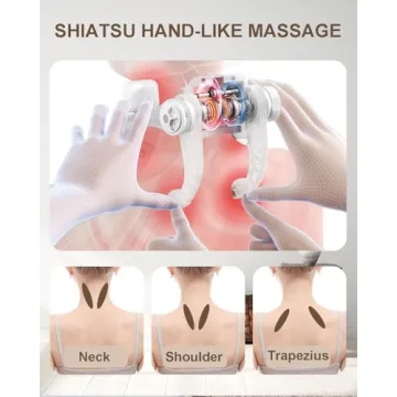 Neck Massager with Heat, Shiatsu 4D Deep Tissue Kneading Massage