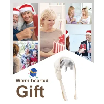 Neck Massager with Heat, Shiatsu 4D Deep Tissue Kneading Massage