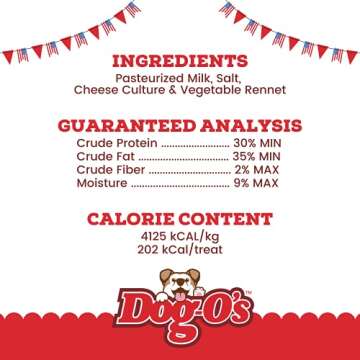 Marcoot Dog-O’s Cheesy Chompers, All Natural, Made in The USA, Grain Free, Real Cheese Treats for Small Dogs (Pack of 3 Crunchy Treats)