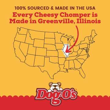 Marcoot Dog-O’s Cheesy Chompers, All Natural, Made in The USA, Grain Free, Real Cheese Treats for Small Dogs (Pack of 3 Crunchy Treats)