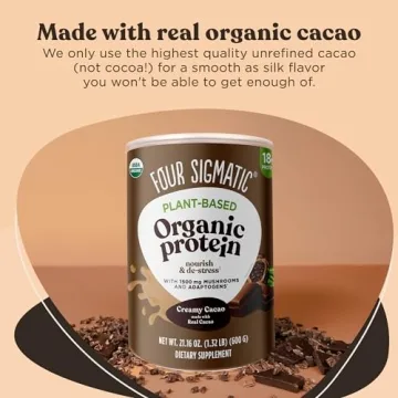 Four Sigmatic Vegan Creamy Cacao Protein Powder | 21.16 oz