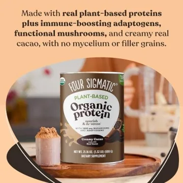 Four Sigmatic Vegan Creamy Cacao Protein Powder | 21.16 oz
