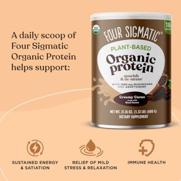 Four Sigmatic Vegan Creamy Cacao Protein Powder | 21.16 oz