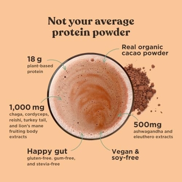 Four Sigmatic Vegan Creamy Cacao Protein Powder | 21.16 oz