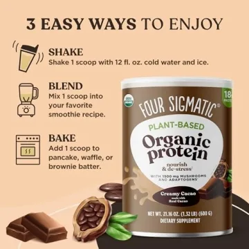 Four Sigmatic Vegan Creamy Cacao Protein Powder | 21.16 oz