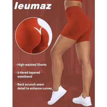 Ieumaz Amplify Women's Seamless Scrunch Shorts for Gym