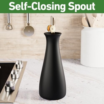 Elegant Ceramic Olive Oil Dispenser with Gold Spout
