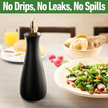 Elegant Ceramic Olive Oil Dispenser with Gold Spout