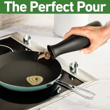 Elegant Ceramic Olive Oil Dispenser with Gold Spout