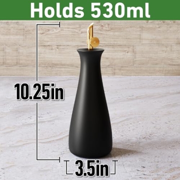 Elegant Ceramic Olive Oil Dispenser with Gold Spout