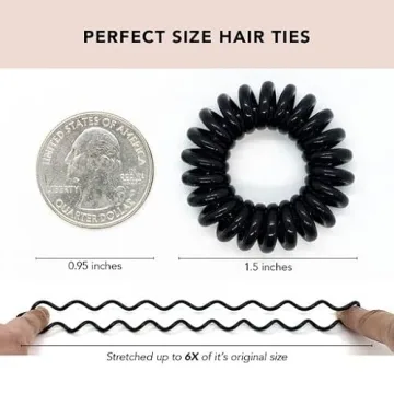 Kitsch Spiral Hair Ties - No Crease, No Damage, 4pcs