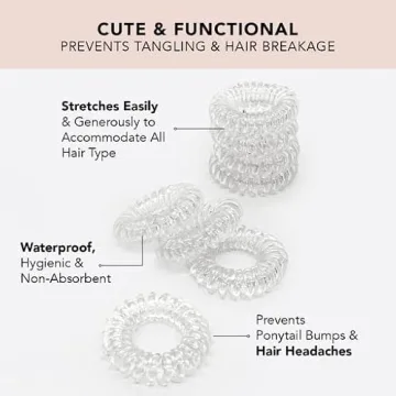 Kitsch Spiral Hair Ties - No Crease, No Damage, 4pcs