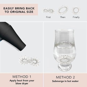 Kitsch Spiral Hair Ties - No Crease, No Damage, 4pcs