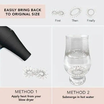 Kitsch Spiral Hair Ties - No Crease, No Damage, 4pcs