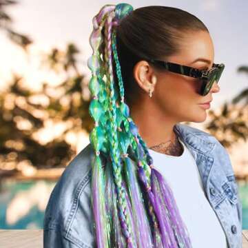 Luviri 26” Jumbo Ombre Hair Extensions & Tinsel