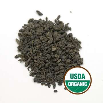 Premium Organic Gunpowder Green Tea for Health & Energy