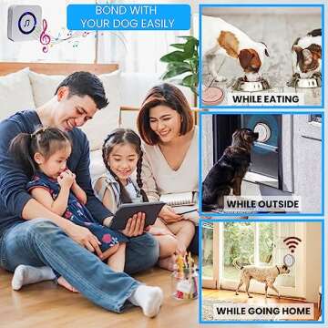 TRIBEPETSUSA Wireless Dog Doorbell - Doggie Ring Doorbell Potty Training - Dog Buttons for Communication 55 Ring Tones, 5 Volume Levels, 500ft Transmission Range Nose Paw Press Activated (Pink2)