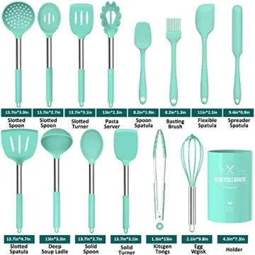 Premium Umite Chef Silicone Cooking Utensils Set - 15pcs