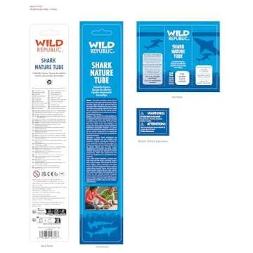 Wild Republic Shark Toys, Nature Tube, Aquatic Animal, Shark Party Supplies, Ocean Toys, Kid Gifts, Educational Toys, 12- Pieces 1.5" to 3"