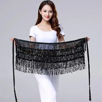 Sparkly Sequin Tassel Skirt for Women's Rave Costumes