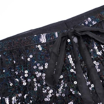 Sparkly Sequin Tassel Skirt for Women's Rave Costumes