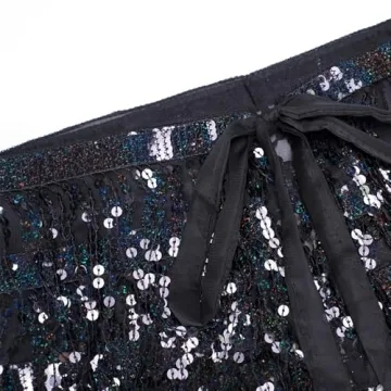 Sparkly Sequin Tassel Skirt for Women's Rave Costumes