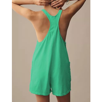Seetaa Women’s Summer Sleeveless Rompers with Pockets