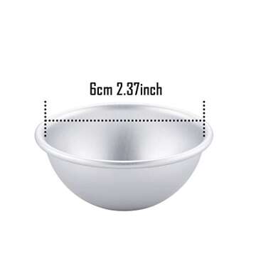 Caydo 3 Sets of Metal DIY Bath Bomb Mold 2.37 Inch for Crafting Your Own Fizzles