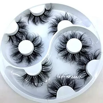 HBZGTLAD 2021 New 25mm 3D Faux Mink Hair Cross False Eyelashes 5 Pairs Long Eye Lashes Handmade Thick Makeup Beauty Extension Tools (WX-28)