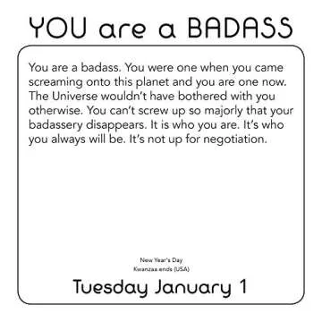 You are a Badass 2019 Desk Boxed Calendar for Daily Inspiration