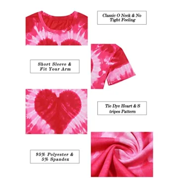 Chic Valentine's Tie-Dye Heart Tee for Women