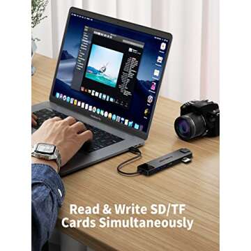 Lemorele 13 in 1 USB C Docking Station Triple Monitor, Multiport Hub Adapter w/Dual HDMI 4K, 1000M RJ45, VGA, 4 USB 3.0/2.0, USB C 3.0, 100W PD, SD/TF, 3.5MM Audio for Type C Laptops