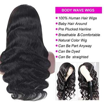 Zomgurd Glueless Body Wave Lace Front Wig 20 Inch