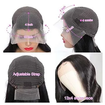 Zomgurd Glueless Body Wave Lace Front Wig 20 Inch