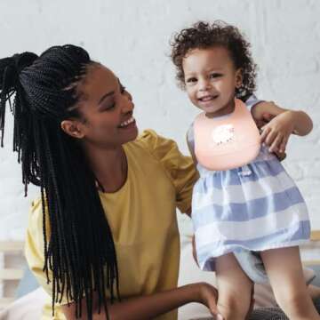 Silicone Baby Bibs with Food Catcher (Set of 3) - BPA Free Plastic, Durable and Adjustable Bib - Silicone Bibs for Babies, Toddlers, Boys, and Girls