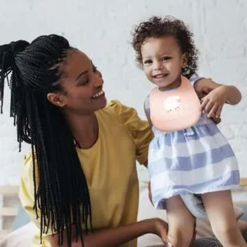 Silicone Baby Bibs with Food Catcher (Set of 3) - BPA Free Plastic, Durable and Adjustable Bib - Silicone Bibs for Babies, Toddlers, Boys, and Girls