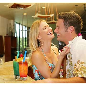 ALINK Jumbo Smoothie Straws, 100 Pack of Colorful Straws